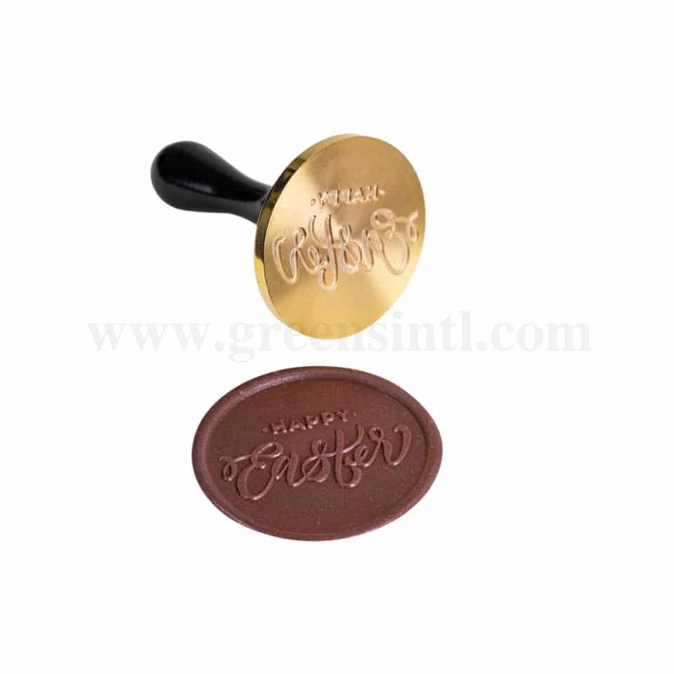 MARTELLATO Chocolate Decoration Stamp - Happy Easter- D 30mm