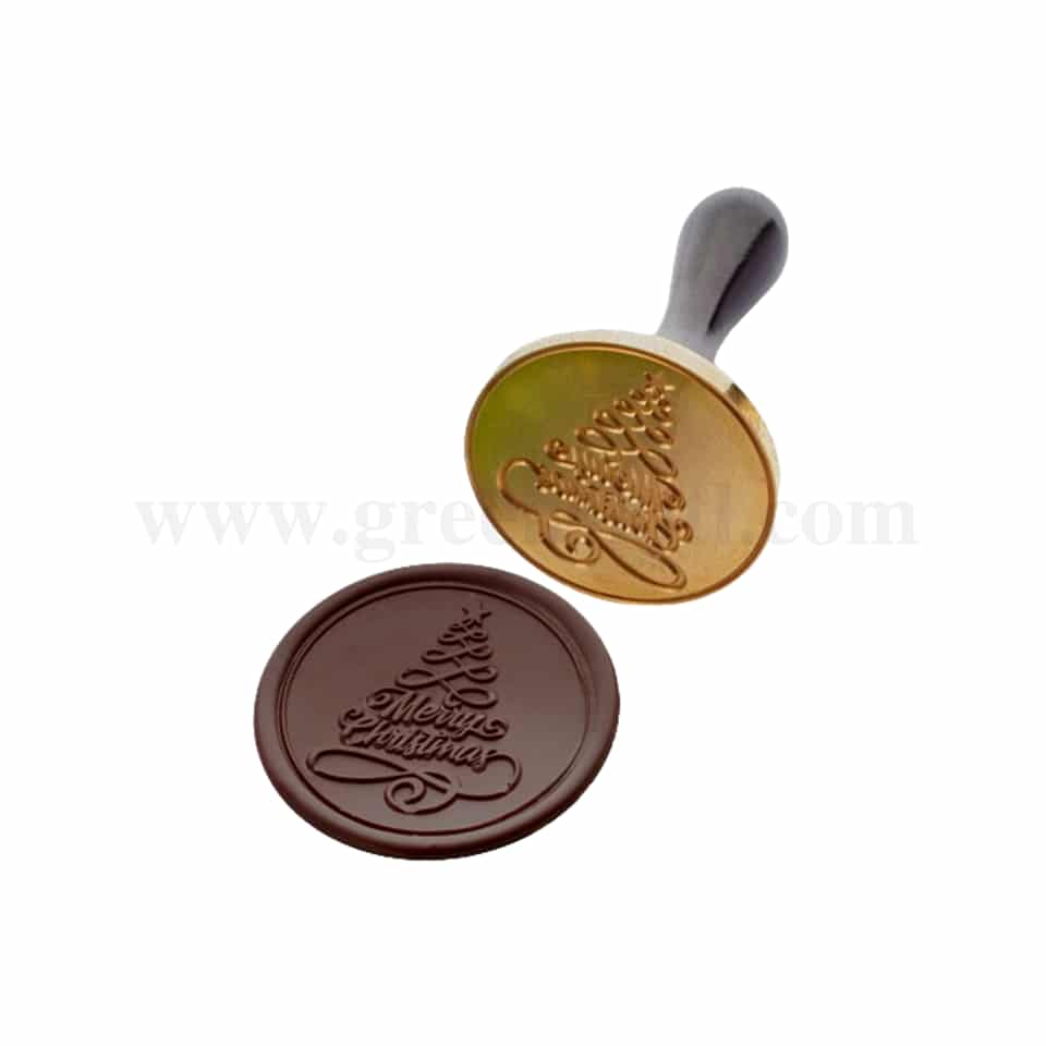 MARTELLATO Chocolate Decoration Stamp - Merry Christmas -D 60mm