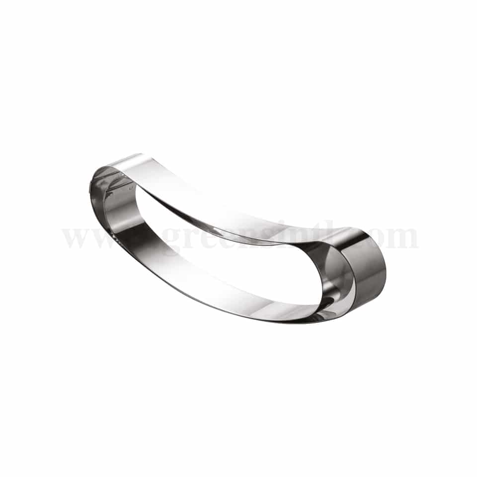 MARTELLATO Stainless Steel Band with Oblong Curved Shape Fancy