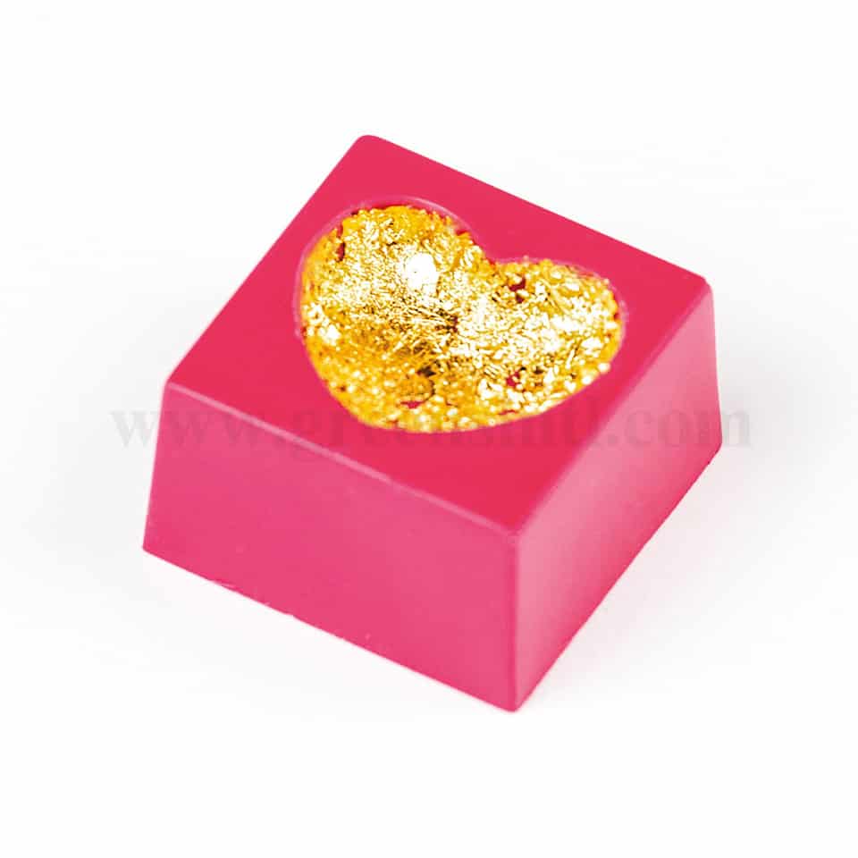 MARTELLATO Polycarbonate Chocolate Mould Deep Heart 27 x 27 h 16 mm