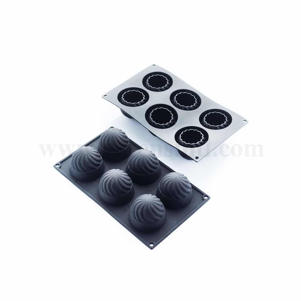 MARTELLATO Food-grade Silicone Mould Twist Dia 62 x h55 mm