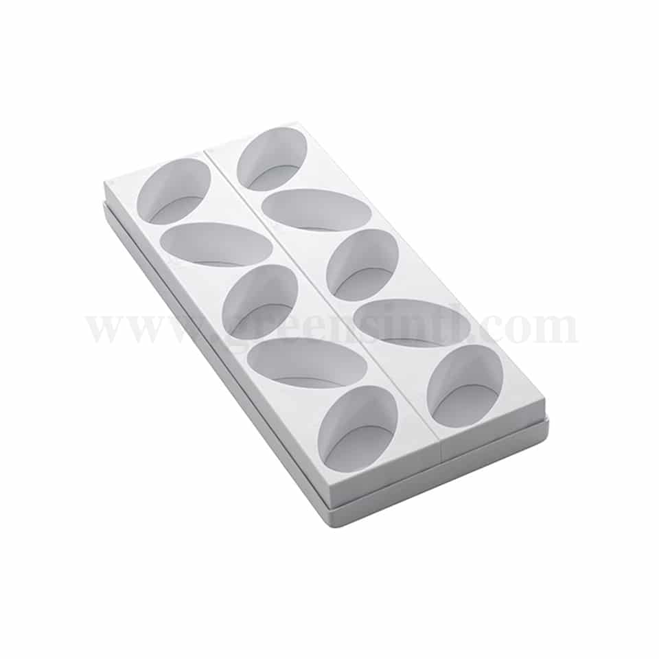 MARTELLATO Plastic Mould For Monoportions Oval 87 x 51 x h 40 mm-10 Pcs