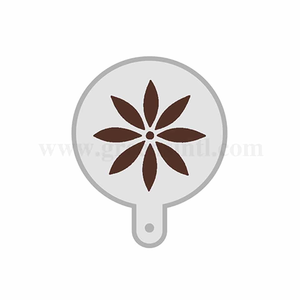 MARTELLATO Stencil For Cappuccino Flower D 95 mm
