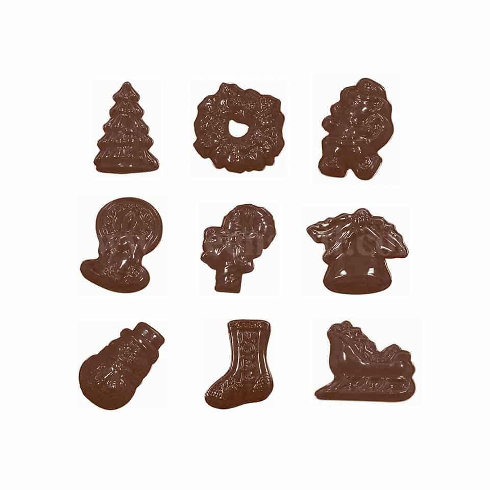 MARTELLATO Thermoformed Chocolate Mould Christmas Decorations