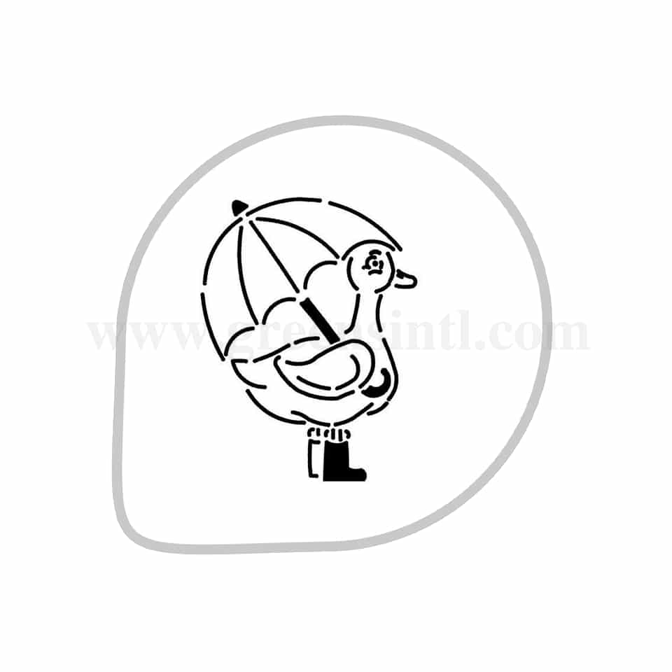 MARTELLATO Stencil Duck With Umbrella D260mm