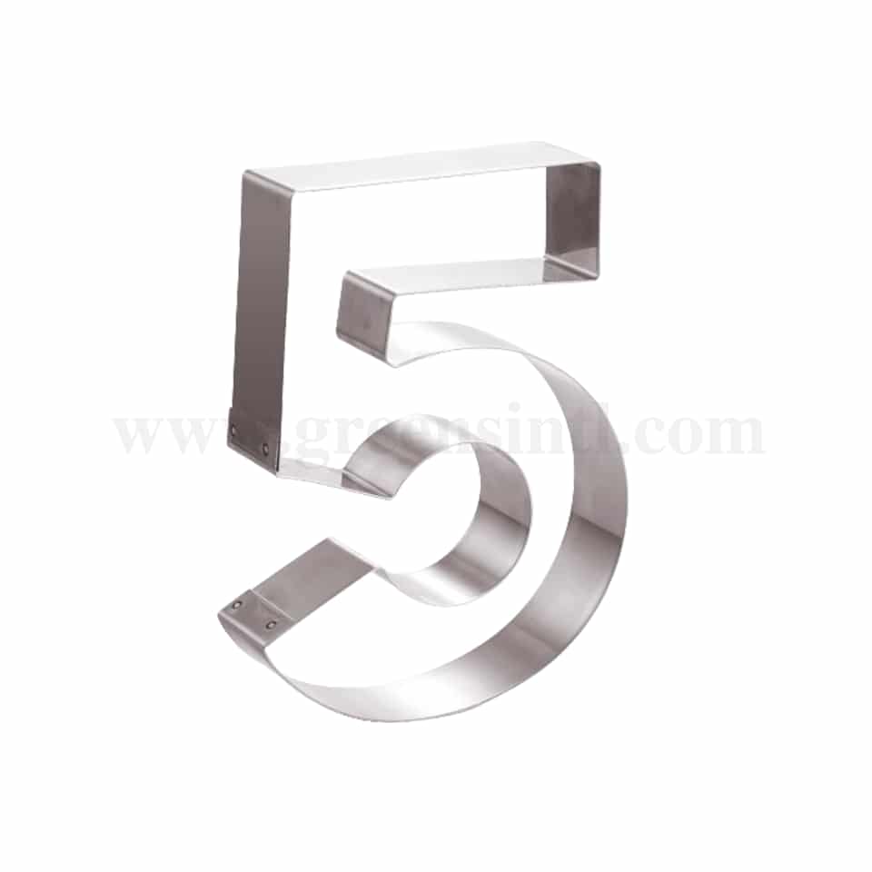 MARTELLATO Stainless Steel Number-shaped Cake Band 5-200 x 160 x h40 mm