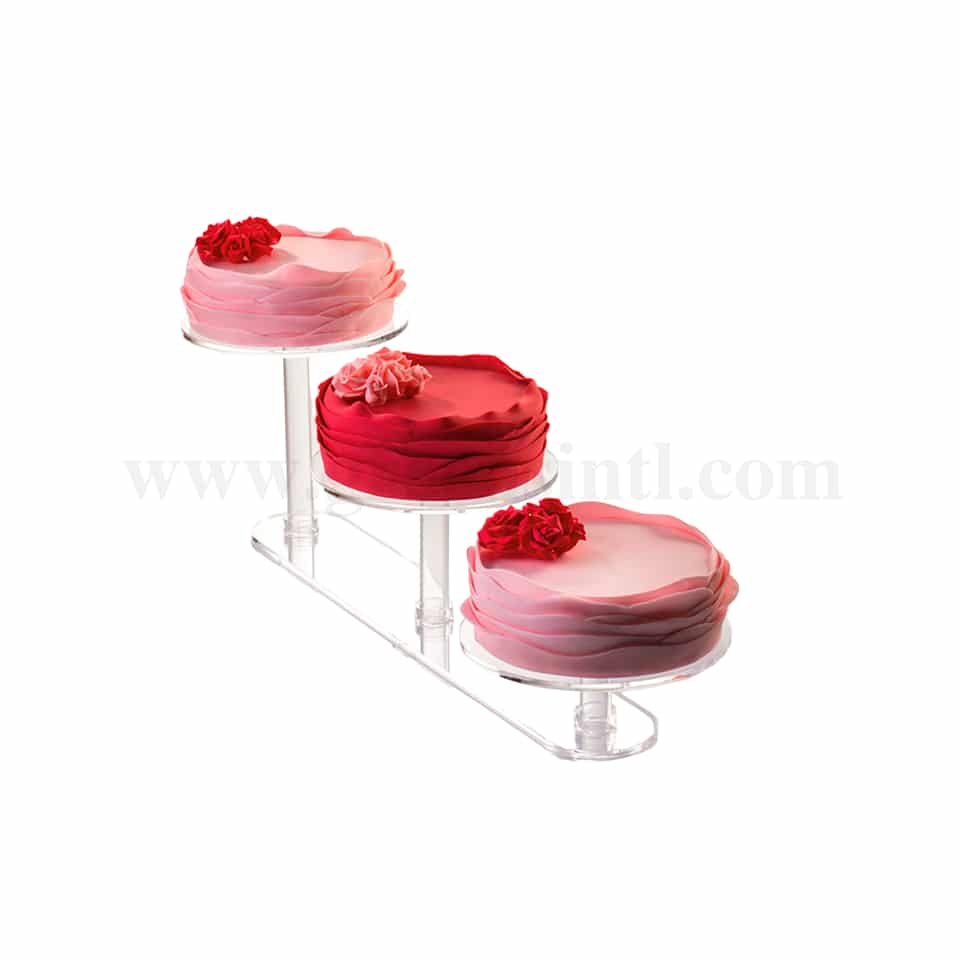 MARTELLATO Linear Plexiglass Cake Stand with 3 Plates