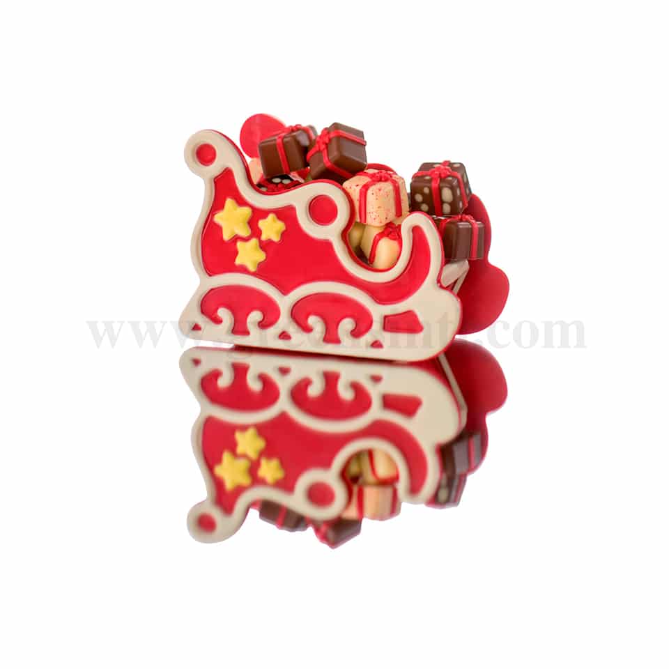 MARTELLATO Thermoformed Plastic Mould Christmas Sledge 140 x 70 x h 100 mm