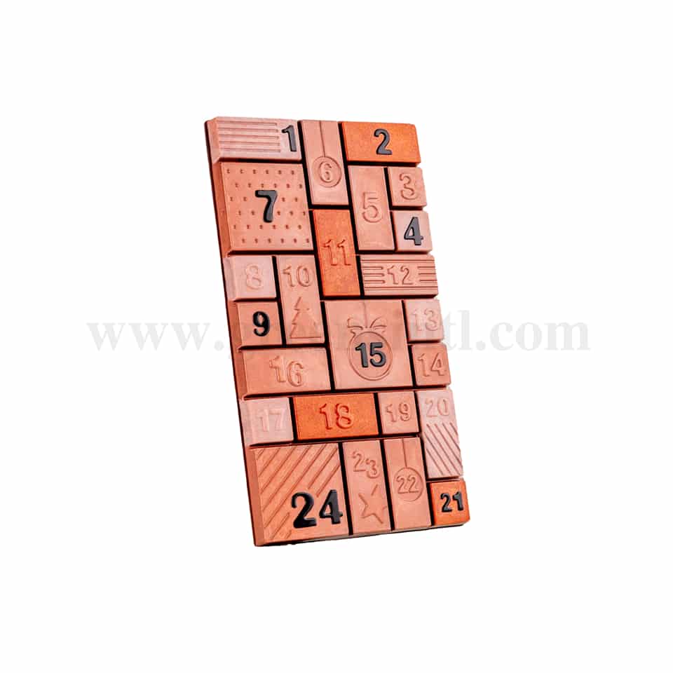 MARTELLATO Polycarbonate Chocolate Mould Countdown 100 x 180 x h 10.5 mm