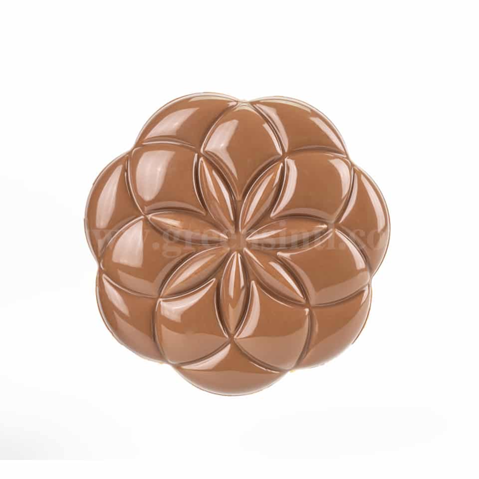 MARTELLATO Polycarbonate Chocolate Mould Life Flower 109 x 107 x h 12.5 mm