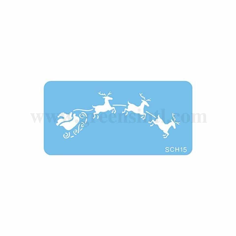 PME Stencil - Santa Sleigh 60 x 155mm