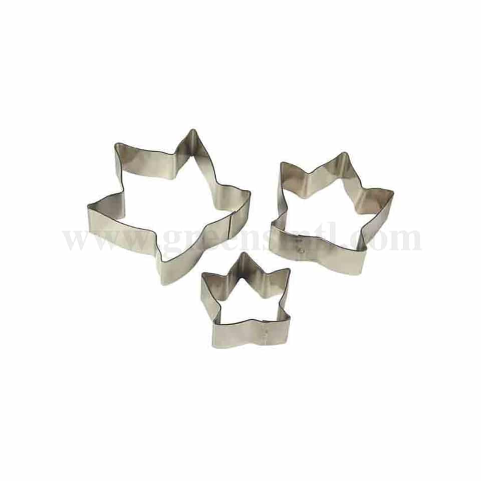 PME Stainless Steel Cutters - Ivy Leaf Flower Petal Set of 3