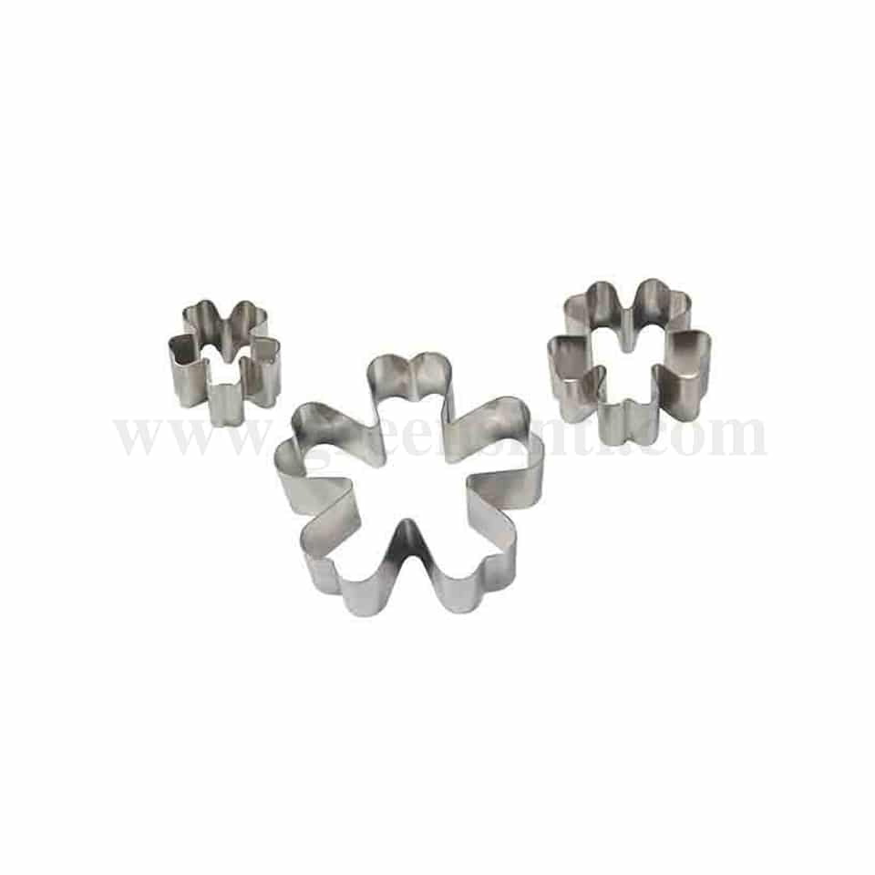 PME Stainless Steel Cutters - Primrose Flower Petal Set of 3