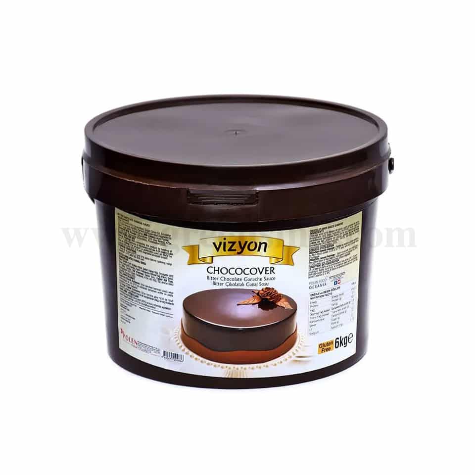 VIZYON Chococover Dark (Bitter) Chocolate Ganache Sauce 6 Kg
