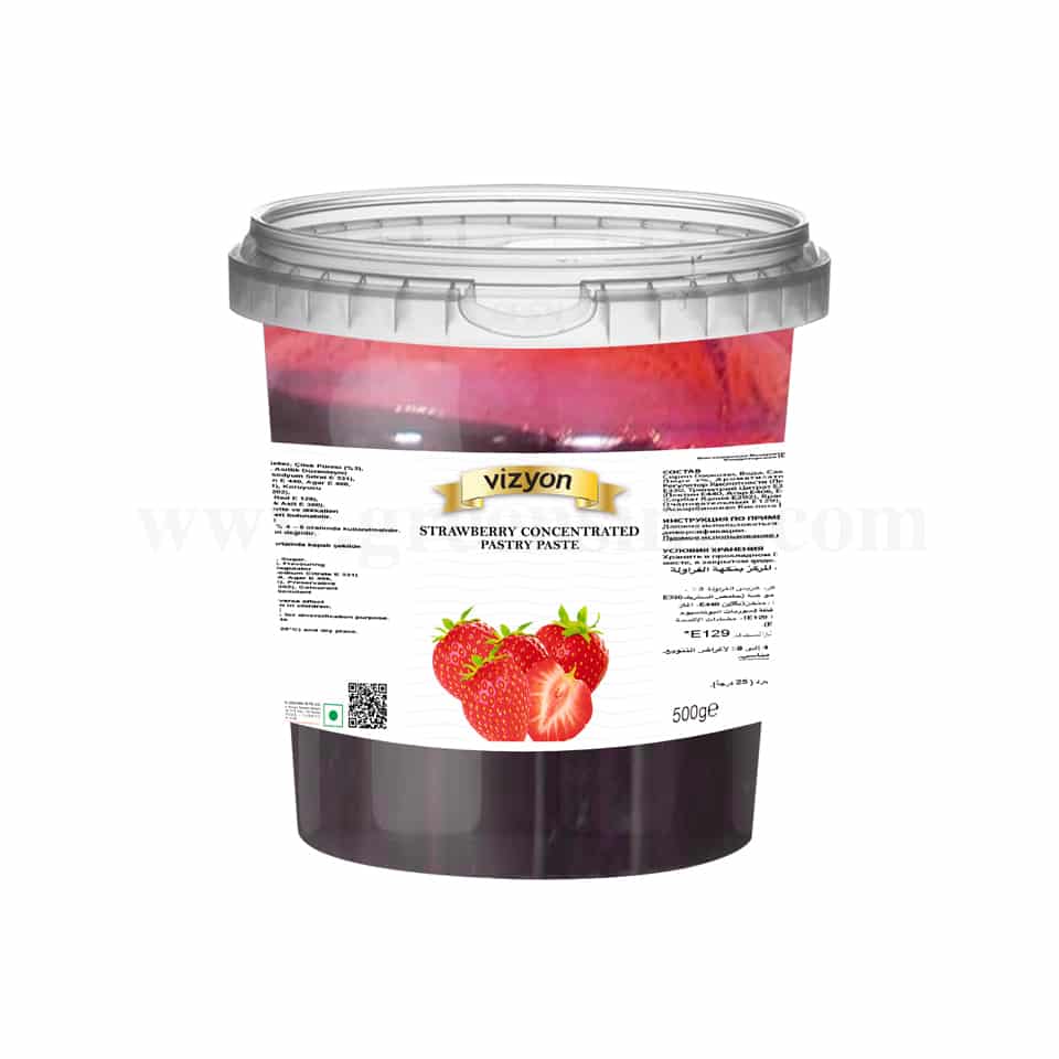 VIZYON Concentrated Pastry Paste Strawberry 500g