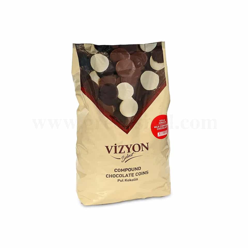 VIZYON SELECT Milk Compound Chocolate Coins 2.5 Kg
