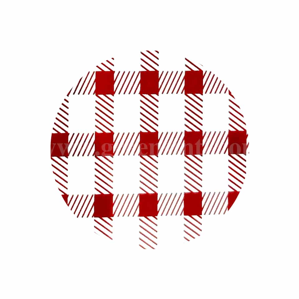 GREENS CHOICE Chocolate Transfer Sheet Plaid Pattern Red 250 x 350 mm-40 Sheets