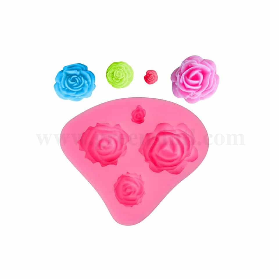 GREENS Silicone Mould Rose Flower