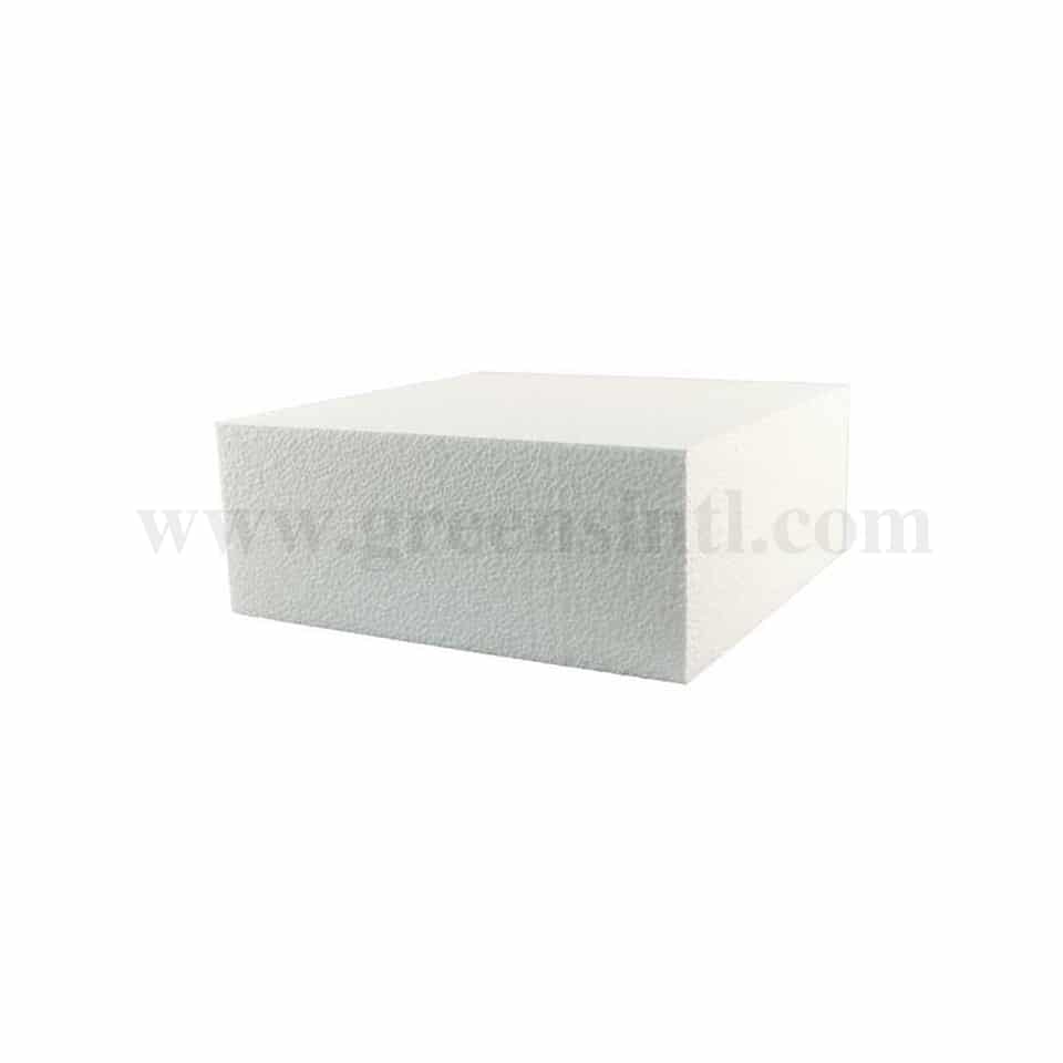 GREENS Styrofoam Pillar for Dummy Cakes Square 120 x 120 x h 75 mm