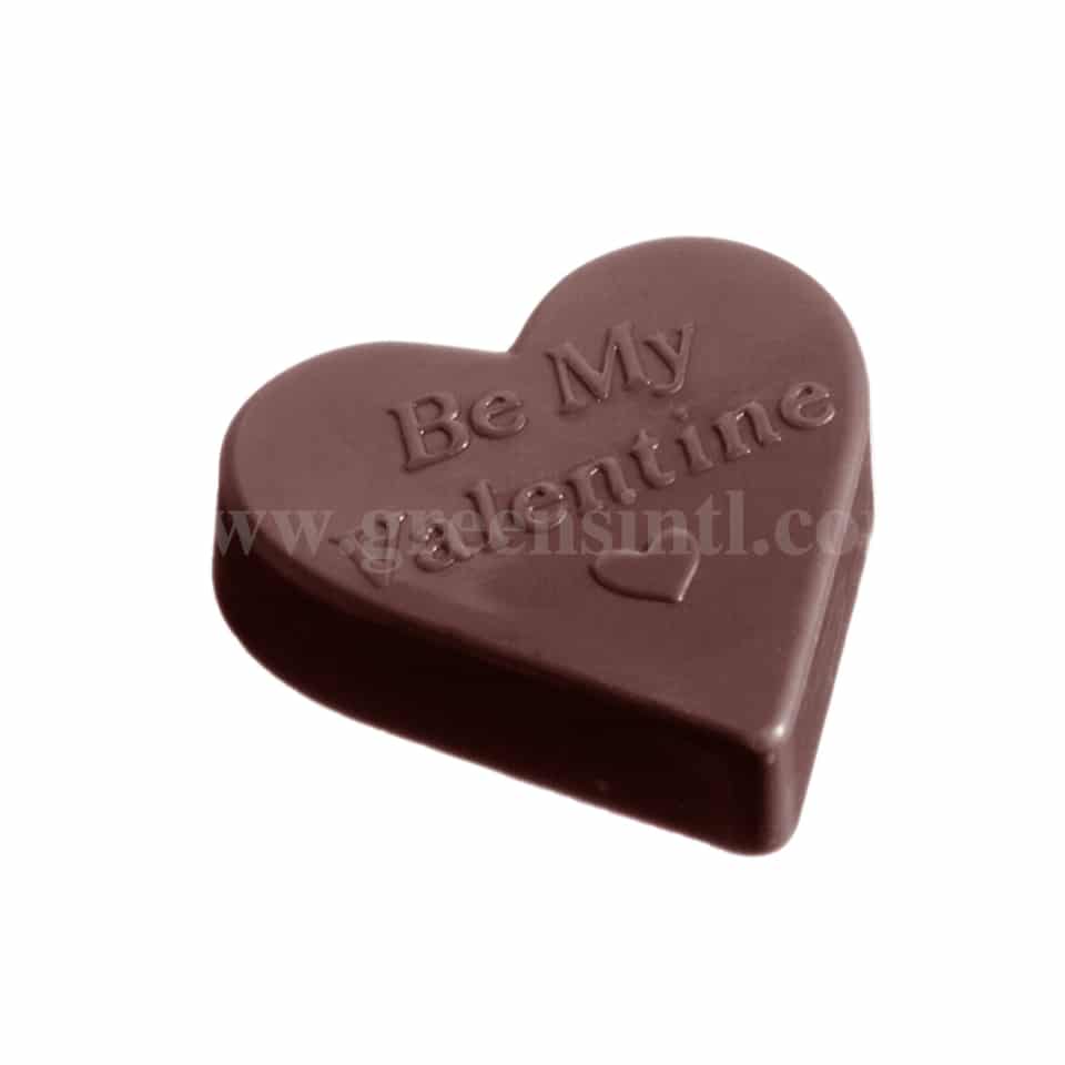 CHOCOLATE WORLD Polycarbonate Chocolate Mould heart Valentine 52 x 52 x h 12 mm