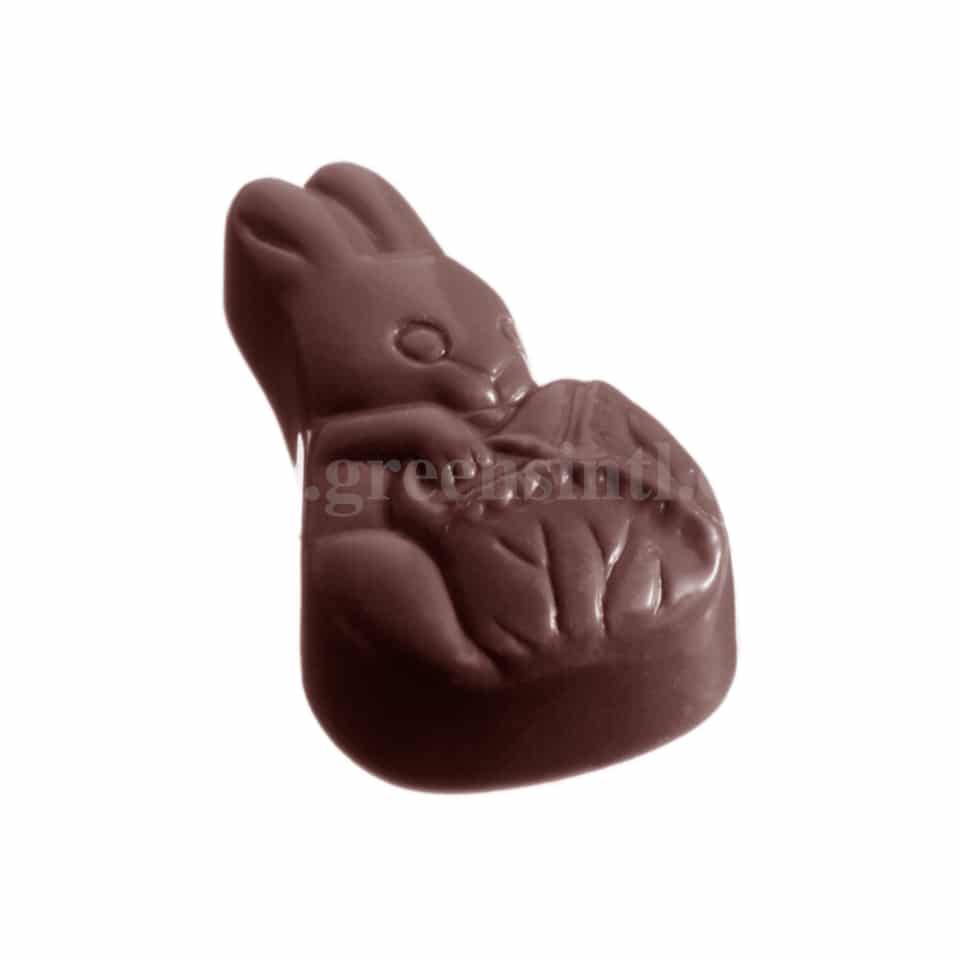 CHOCOLATE WORLD Polycarbonate Chocolate Mould Rabbit 45 x 26 x h 16 mm