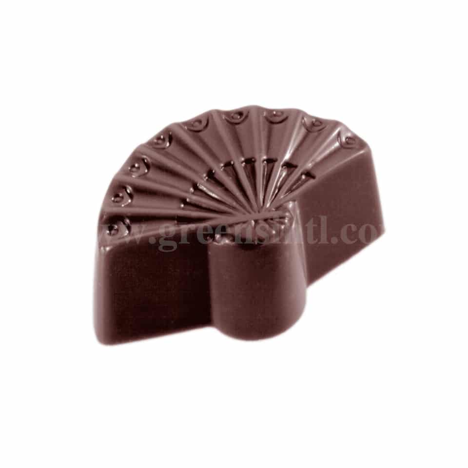 CHOCOLATE WORLD Polycarbonate Chocolate Mould hand Fan Small 29 x 28 x h 16 mm