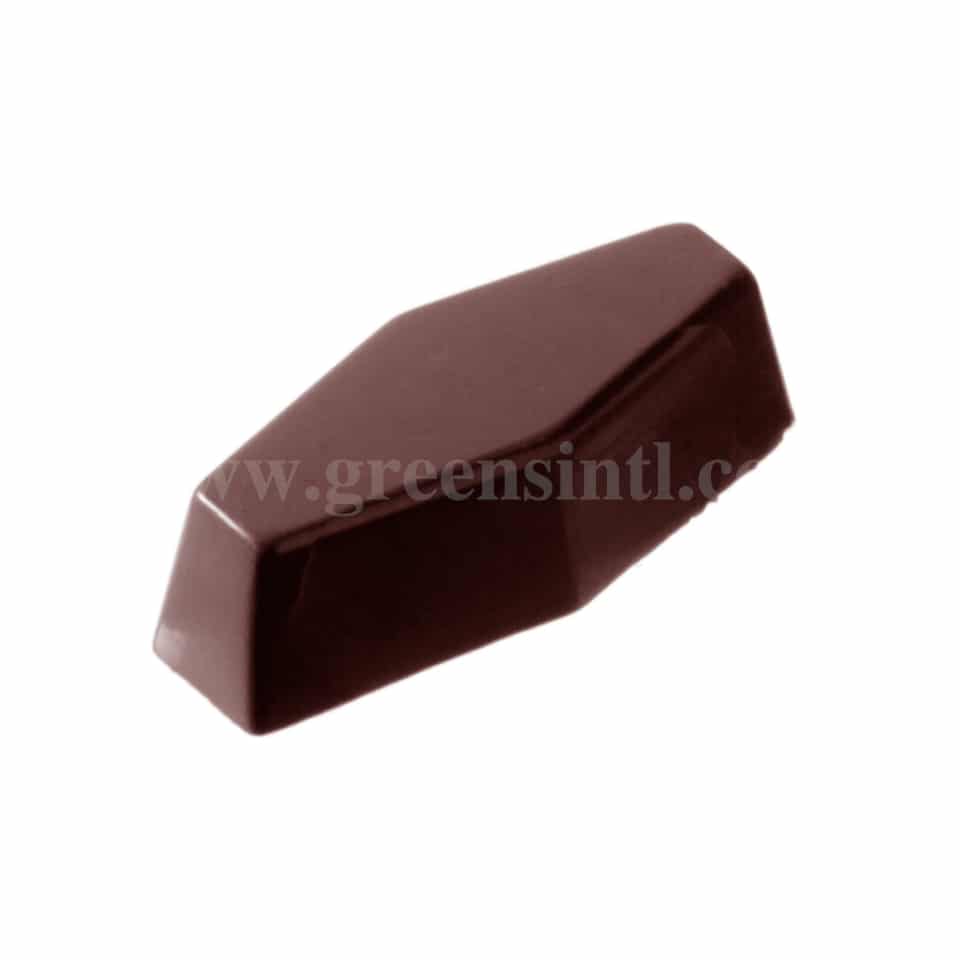 CHOCOLATE WORLD Polycarbonate Chocolate Mould hexagon Long 43 x 21 x h 13 mm