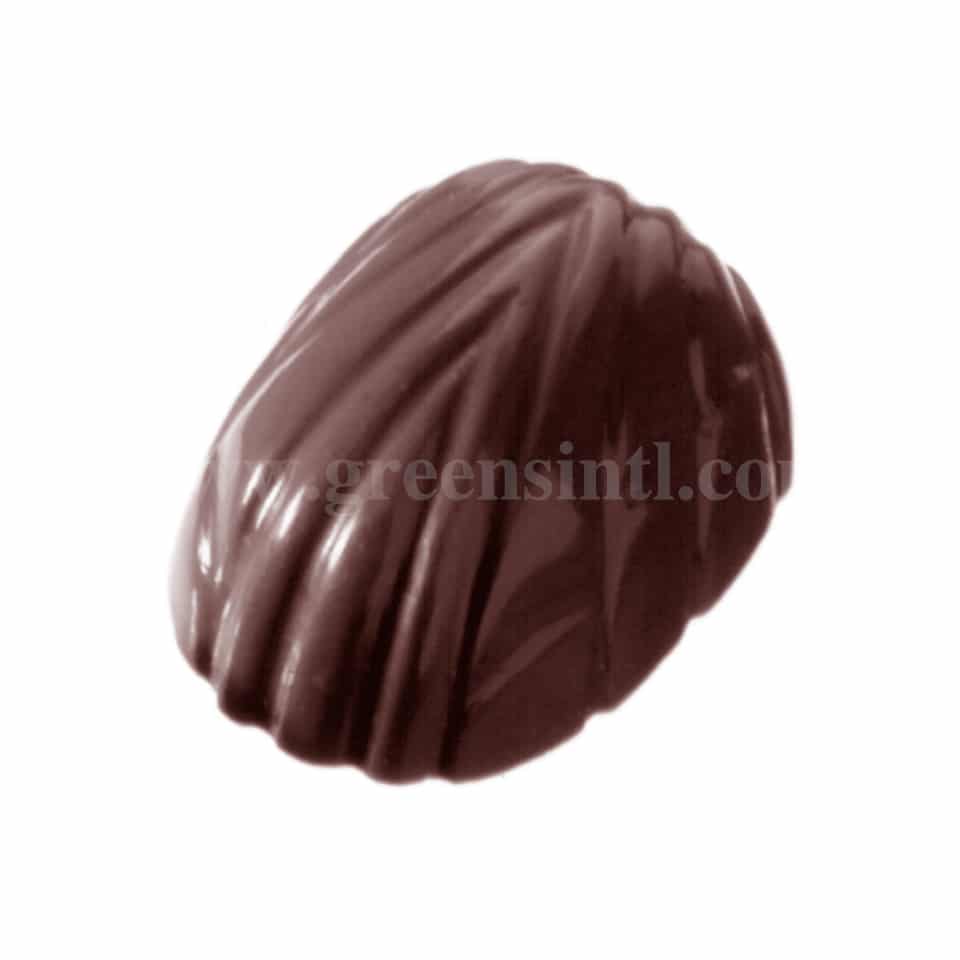 CHOCOLATE WORLD  Polycarbonate Chocolate Mould Bonbon Waved 31 x 22 x h 11 mm