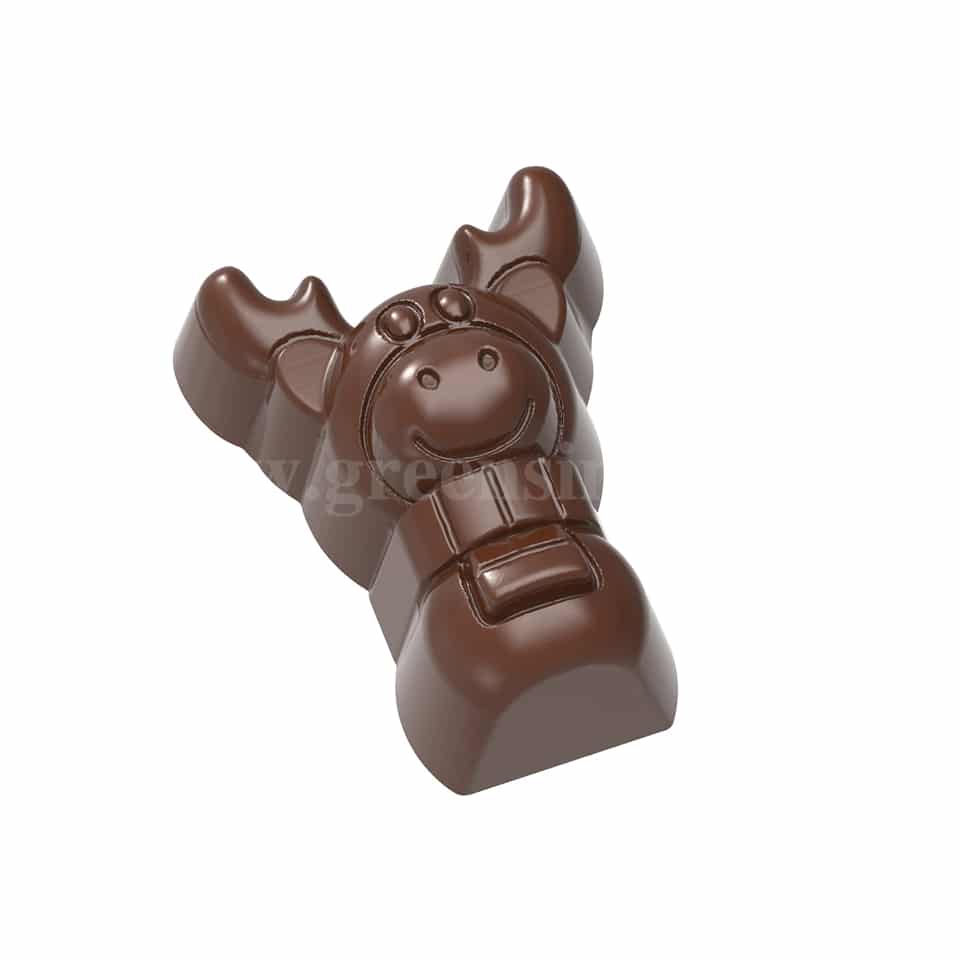CHOCOLATE WORLD Polycarbonate Chocolate Mould Moose 39 x 29 x h 19,5 mm