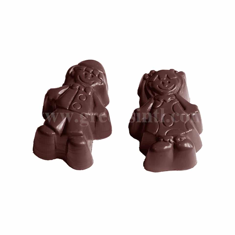 CHOCOLATE WORLD Polycarbonate Chocolate Mould Table Mini Kids 2 Fig 39 x 28 x h 15 mm