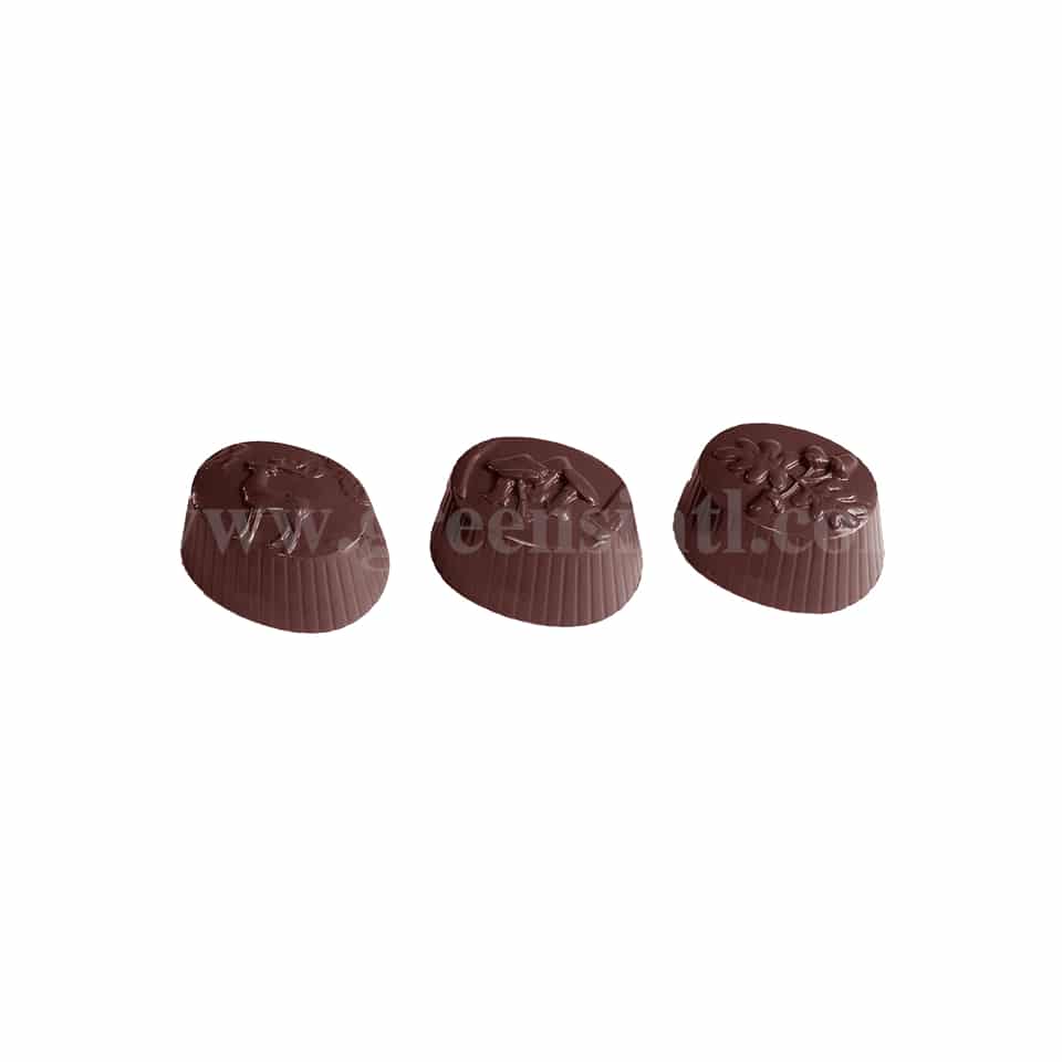 CHOCOLATE WORLD Polycarbonate Chocolate Mould Autumn 3 Fig-37 x 28 x h 20 mm