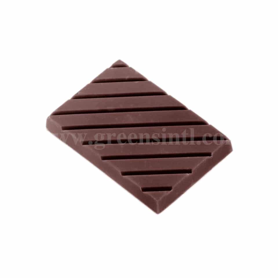 CHOCOLATE WORLD Polycarbonate Chocolate Mould Rectangle Striped 39 x 27 x h 5 mm