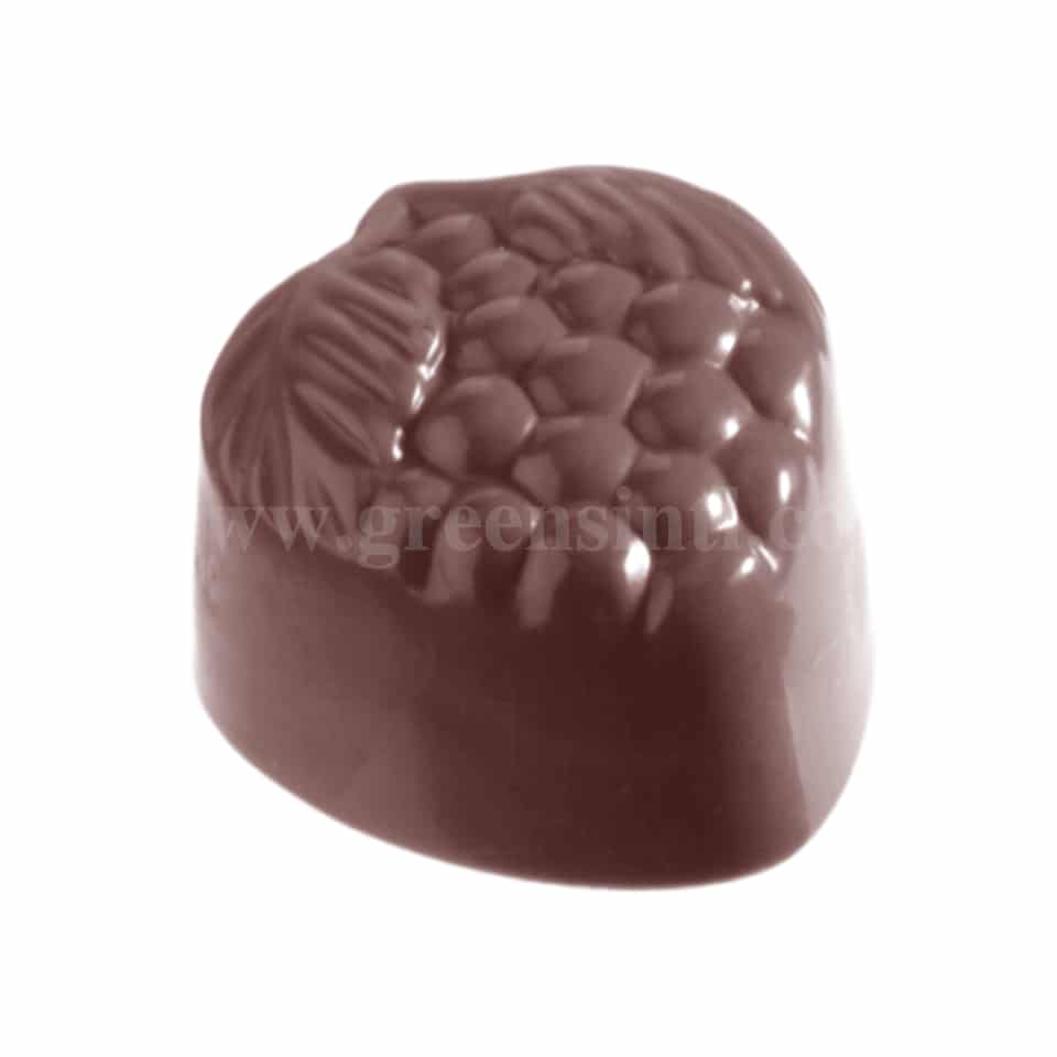 CHOCOLATE WORLD Polycarbonate Chocolate Mould Rasberry 30 x 27 x h 18 mm