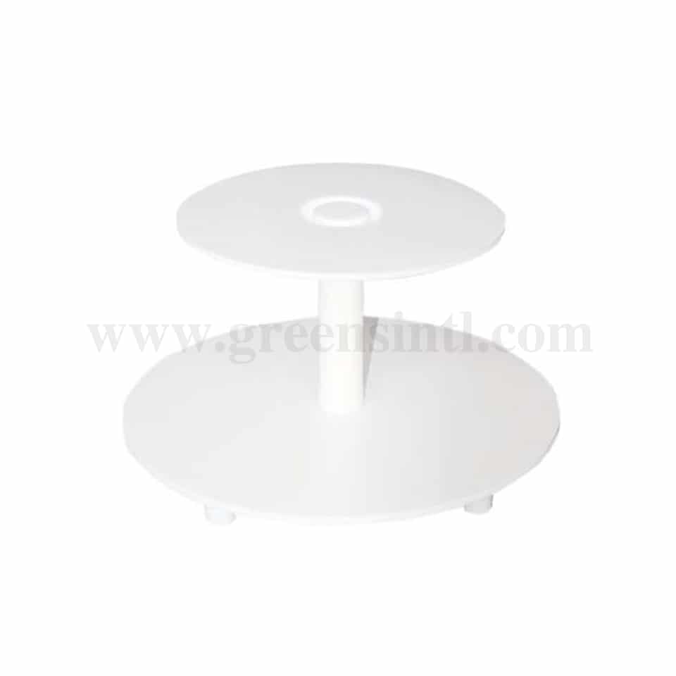 SCHNEIDER Cake Stand-2 tier-White Plastic