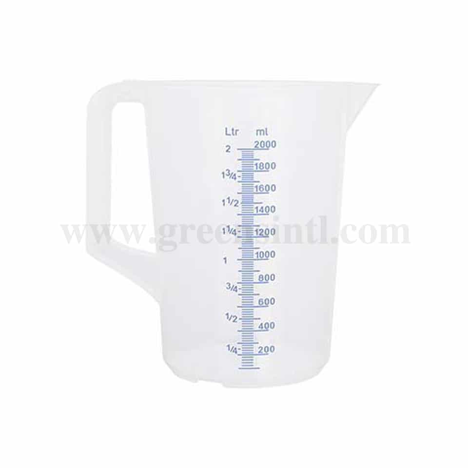 SCHNEIDER Measuring Cups with Closed Handle stamped and blue scale-2000 ml
