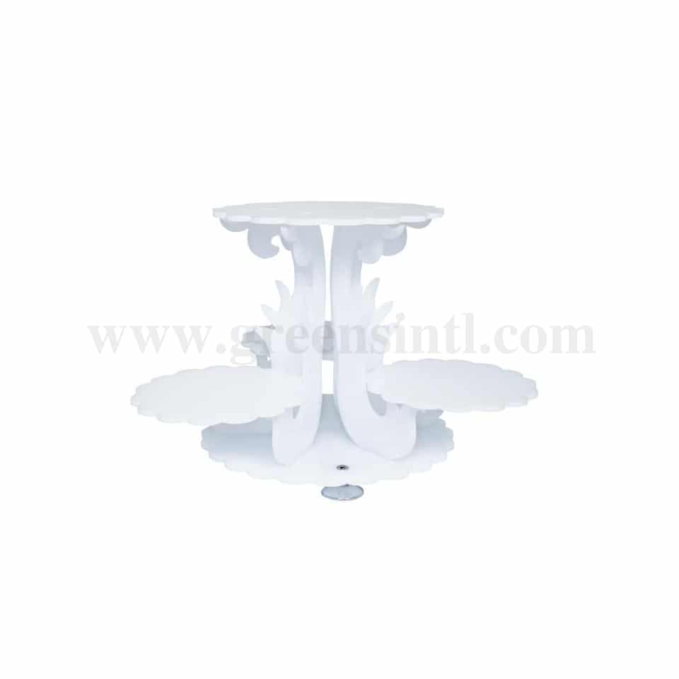 SCHNEIDER Display Stand 3 Floors White 560 x 560 x h 400 mm