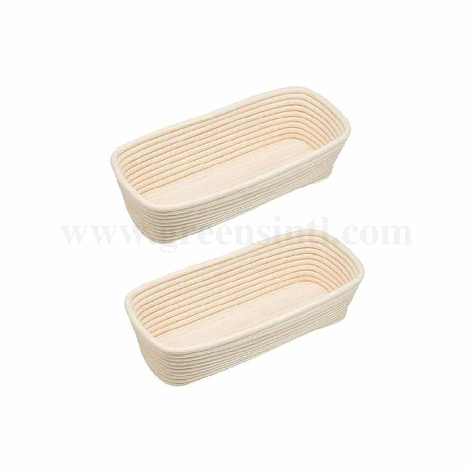 SCHNEIDER Bread Proofing Basket Long Round Edges with Wooden Bottom 360 x 130 x h85 mm-1250 g