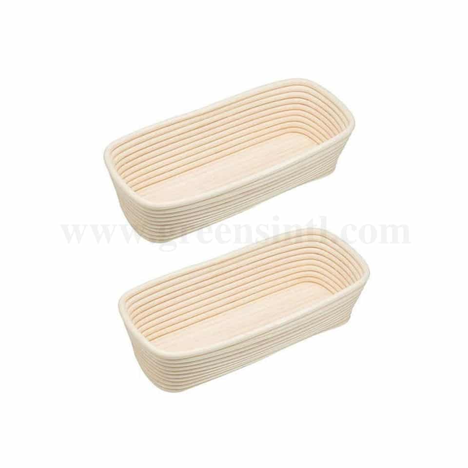 SCHNEIDER Bread Proofing Basket Long Round Edges with Wooden Bottom 550 x 160 x h100 mm-4000 g