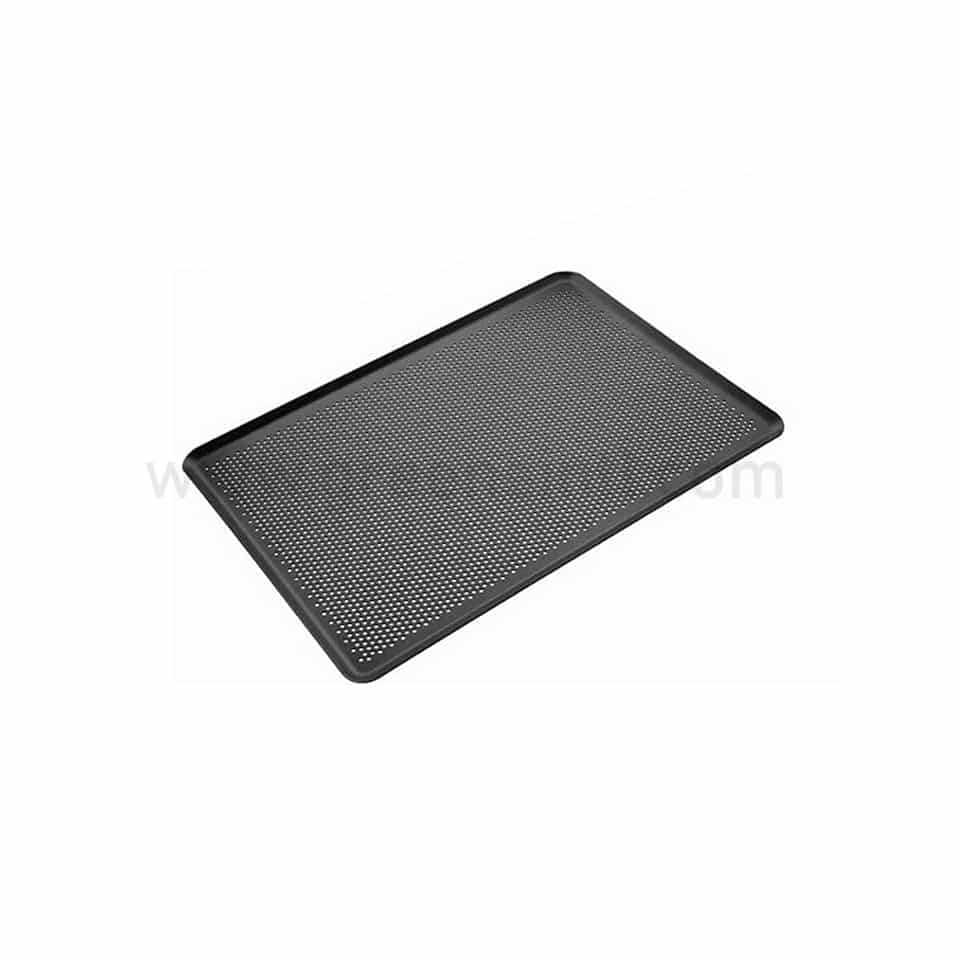SCHNEIDER Baking Tray Aluminium Perforated Teflon Coated 530 x 325 x h15 mm Thickness 1.35mm-45◦