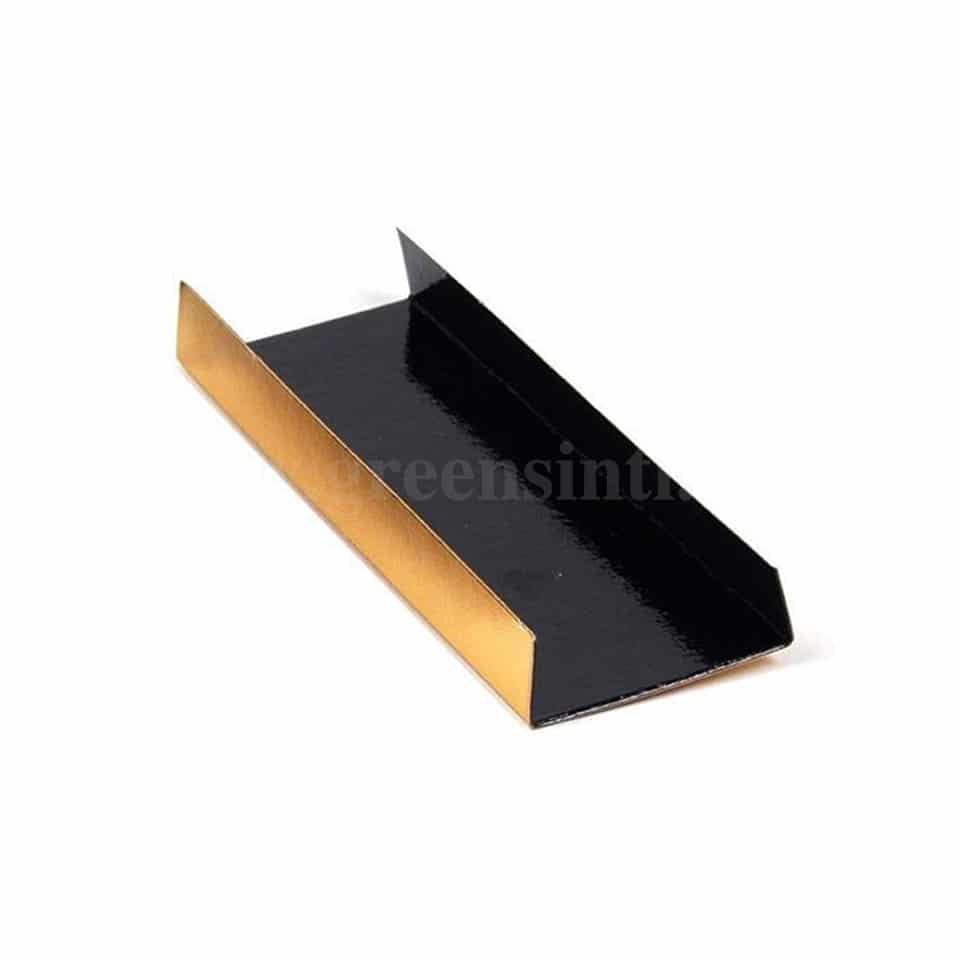 GREENS Pastry Tray Rectangle Black/Gold L 13 cm x W 4.5 cm - 200pcs