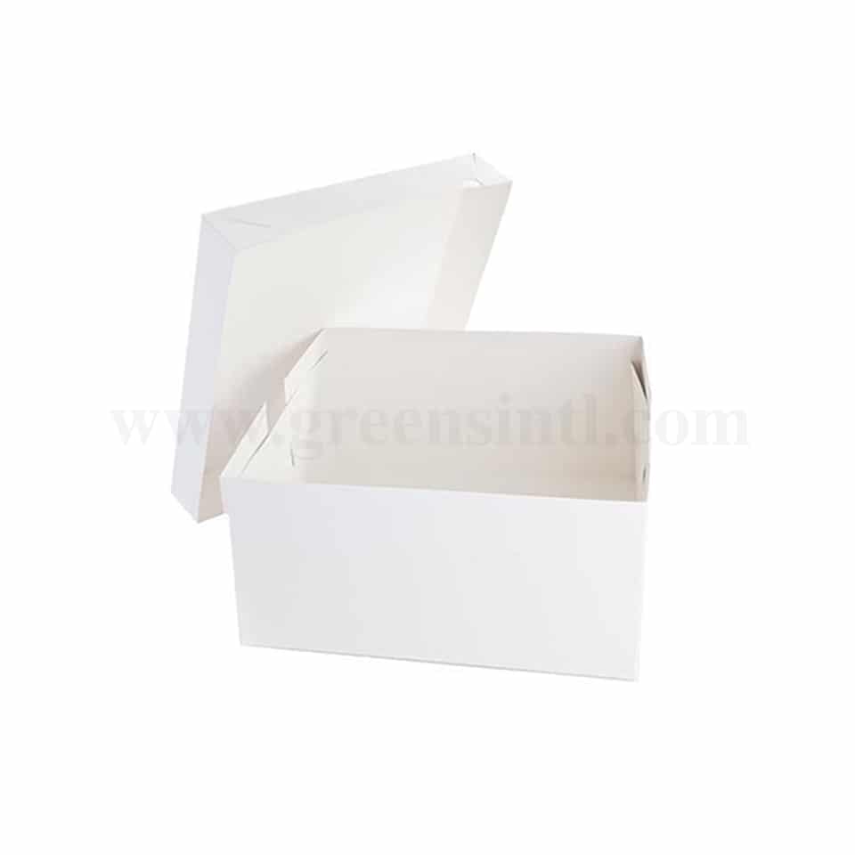 GREENS Cake Box White L 12 Inch x W 12 Inch x H 20 Inch with Top Cover