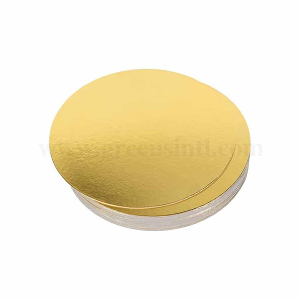 GREENS Cake Board Round Gold D 8 Inch H 2 mm