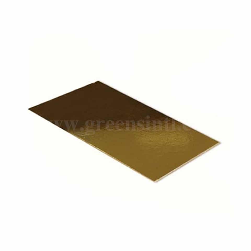 GREENS Cake Board Rectangle Gold L 16 Inch x W 5 Inch X H 3 mm