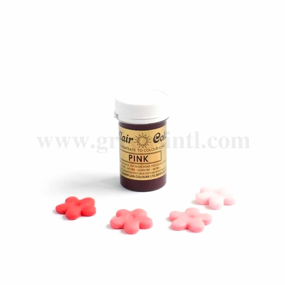 SUGARFLAIR Spectral Gel Colour Pink 25g