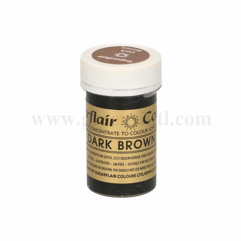 SUGARFLAIR Spectral Gel Colour Dark Brown 25g