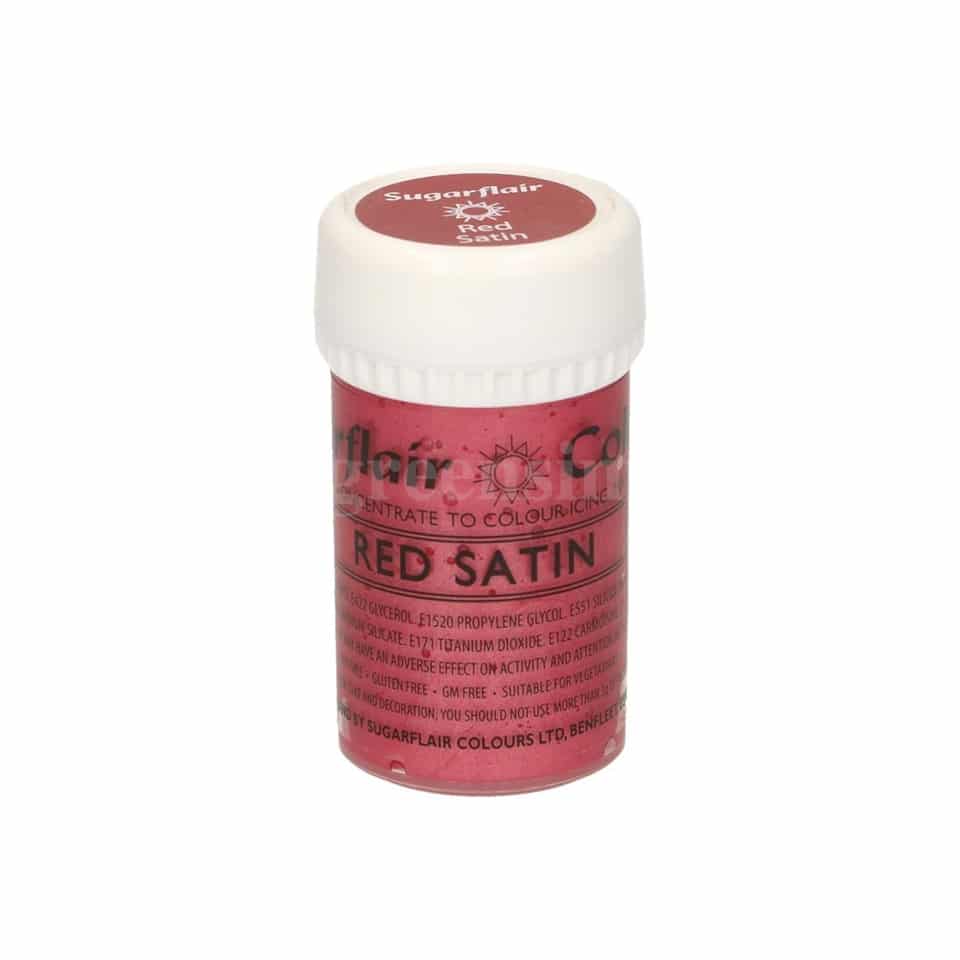 SUGARFLAIR Satin Concentrated Gel Color Red Satin 25g