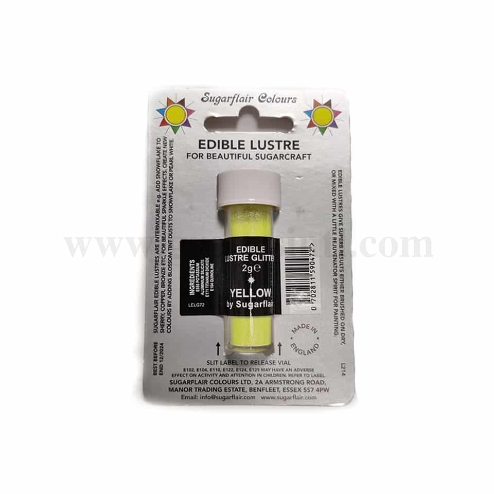 SUGARFLAIR Edible Lustre Glitter Yellow 2g