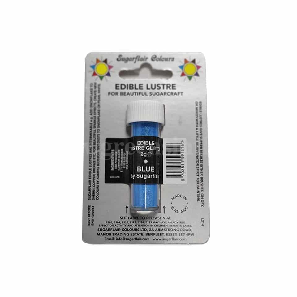 SUGARFLAIR Edible Lustre Glitter Blue 2g