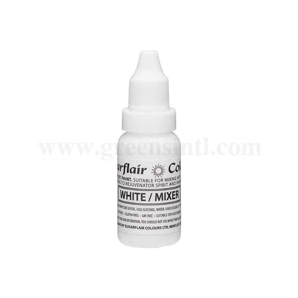 SUGARFLAIR Sugartint Concentrated Droplet Colour White/Mixer 14 ml