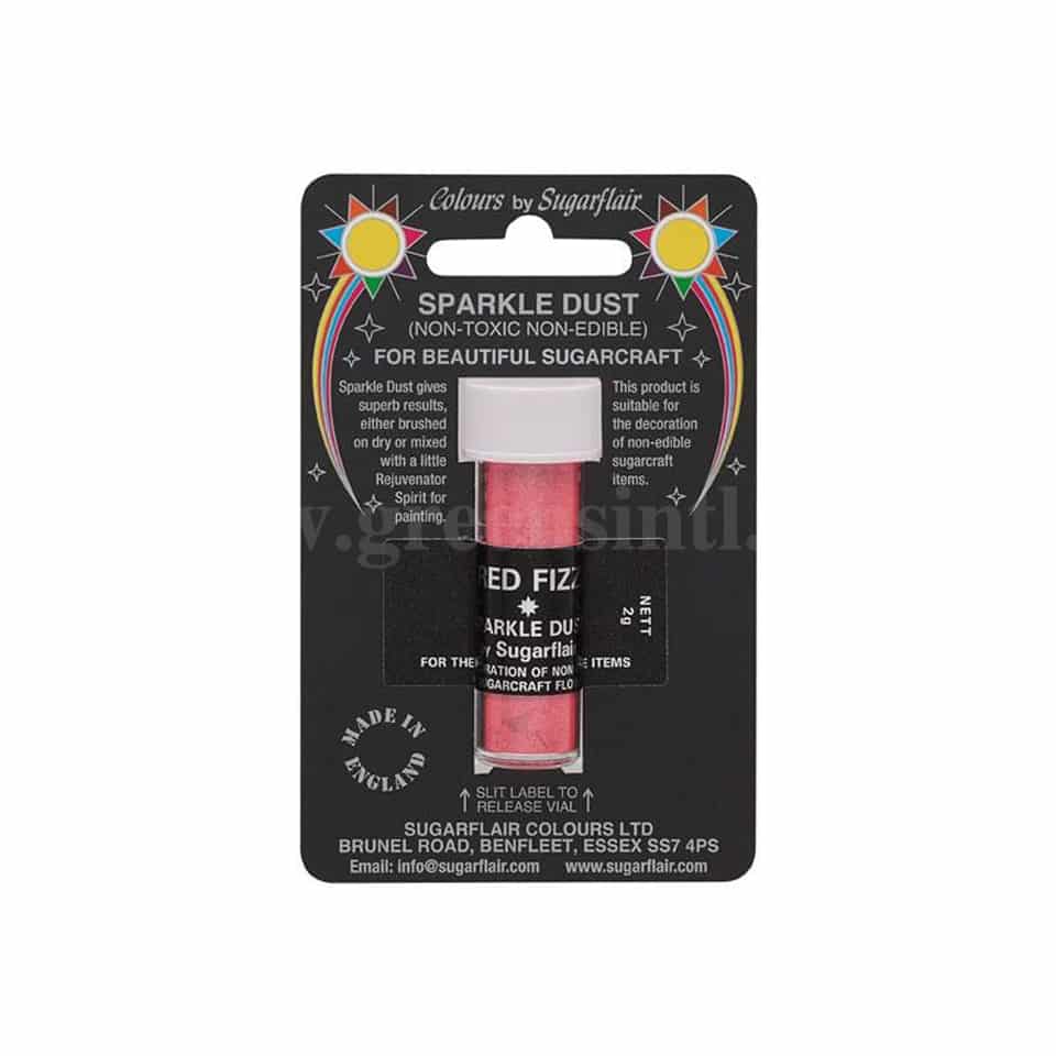 SUGARFLAIR Sparkle Dust (Non-Edible) Red Fizz 2g